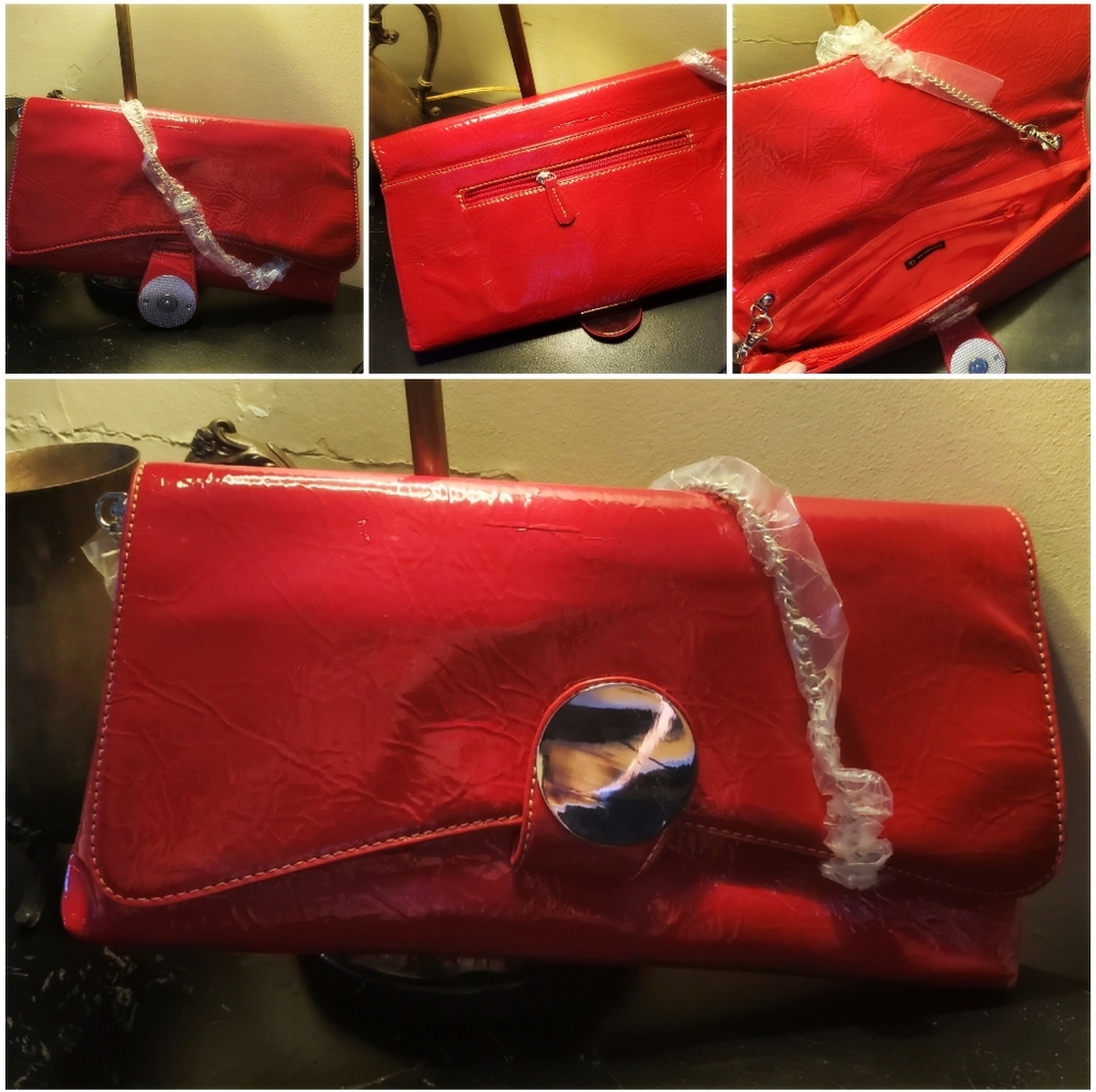 BRAND new Ruby Red Clutch Purse